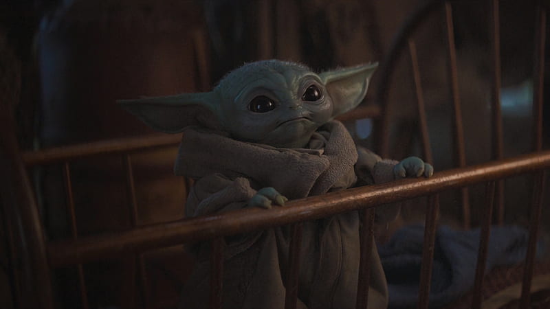 Cute Baby Yoda from Mandalorian, HD wallpaper
