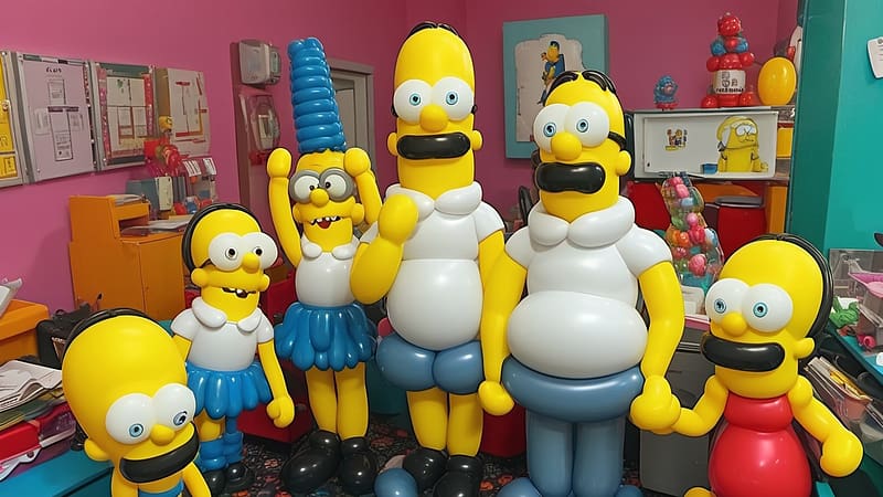 The Simpsons Meet The Minions, simpsons, room, minions, meet, HD wallpaper