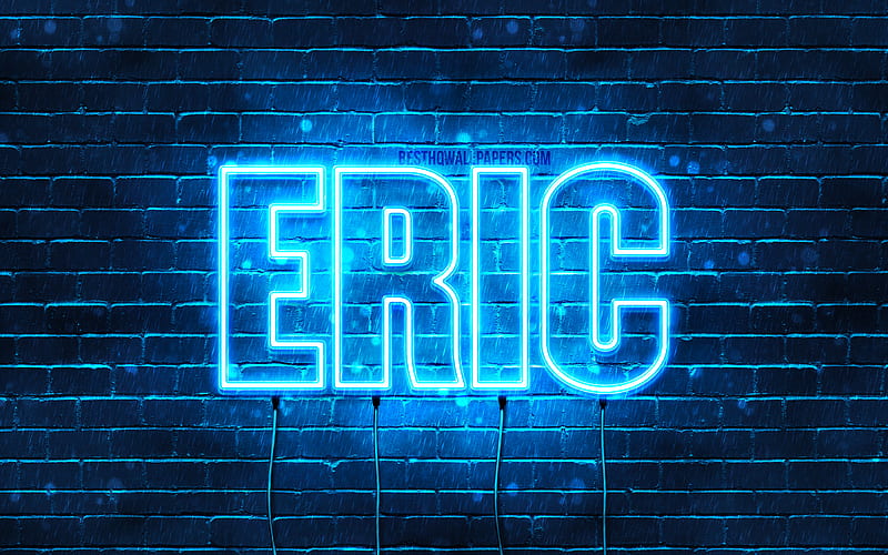 Eric with names, horizontal text, Eric name, blue neon lights, with Eric  name, HD wallpaper | Peakpx