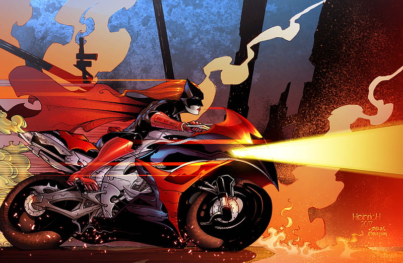 Batwoman Driving Bike Artwork, batwoman, artwork, superheroes, digital-art, HD wallpaper