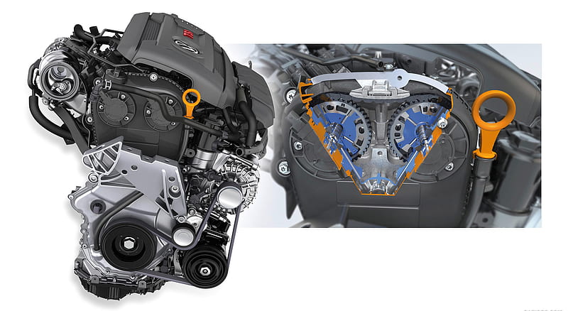 Volkswagen Golf GTI VII (2015) 2.0 TSI Engine, Camshaft Adjustments , car, HD wallpaper