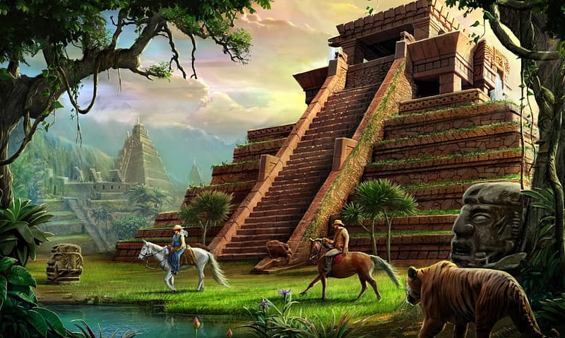 Mayan Tower, MAYAN, GAME, VIDEO, TOWER, HIDDEN, OBJECTS, HD wallpaper