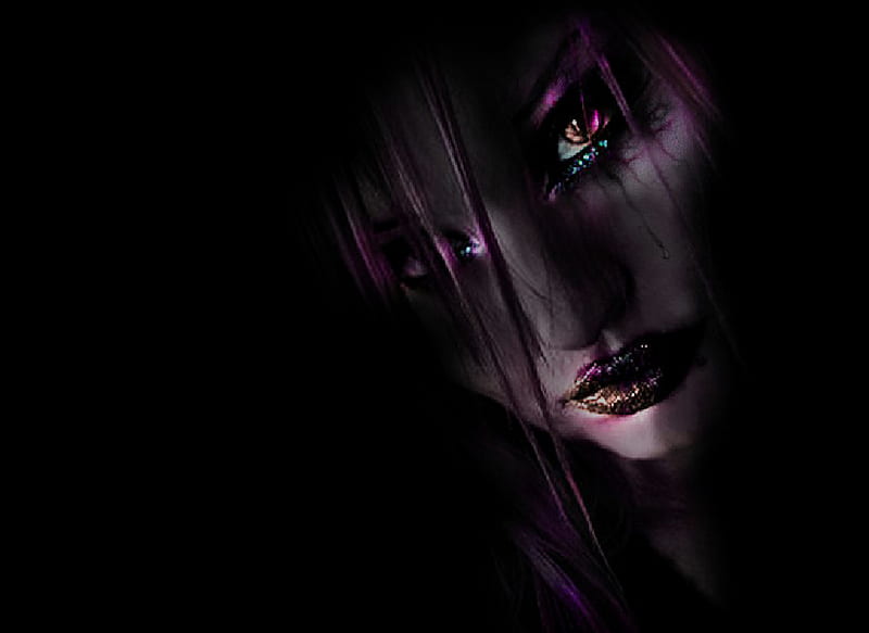 Gothic lady, expression, new, color, HD wallpaper