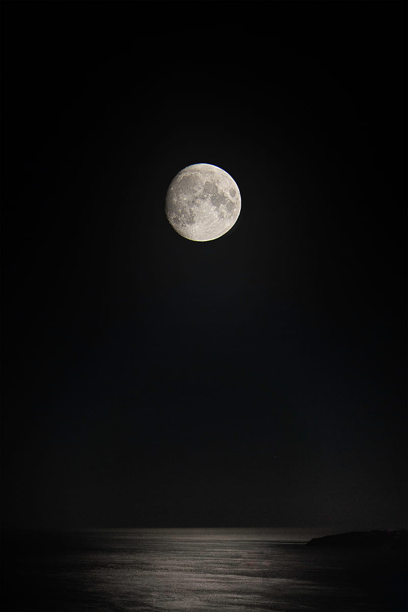 Moon night dark sea moonlight HD phone wallpaper  Peakpx
