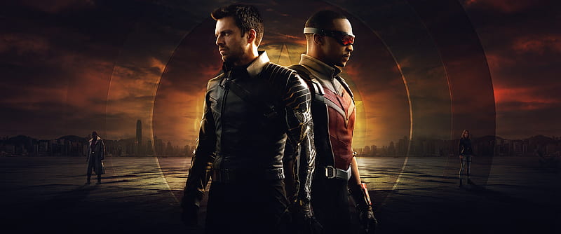 TV Show, The Falcon and the Winter Soldier, Anthony Mackie, Bucky Barnes, Falcon (Marvel Comics), Sam Wilson, Sebastian Stan, Winter Soldier, HD wallpaper