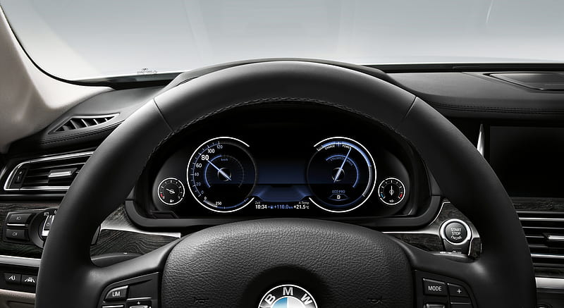 2013 BMW 7-Series Multifunctional Instrument Display ECO PRO Mode , car, HD wallpaper