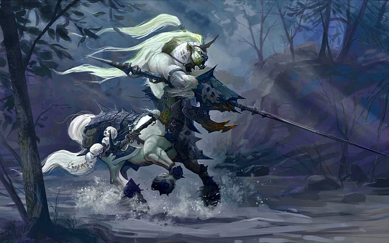 Centaur Champion, skulls, fantasy, warrior, dark, centaur, HD wallpaper