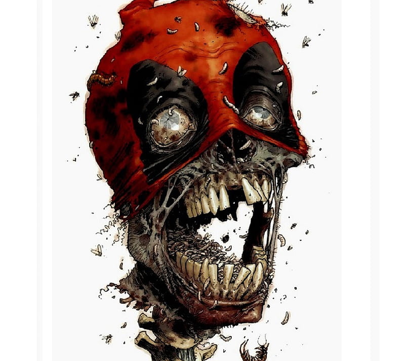 Deadpool - Zombie, comic, dc, dead, death, decoy, marvel, omg, villain, HD wallpaper