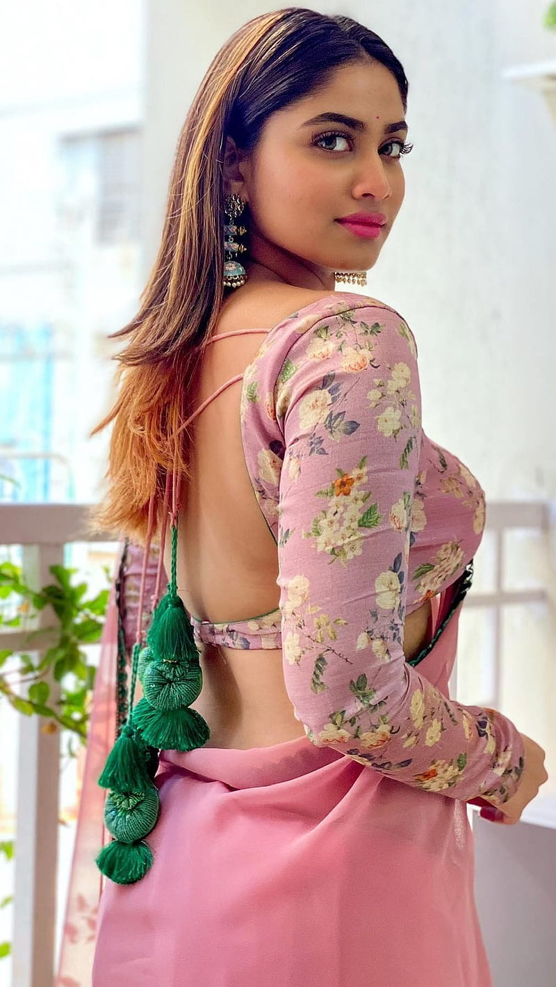 Shivani , model, saree addiction, HD phone wallpaper