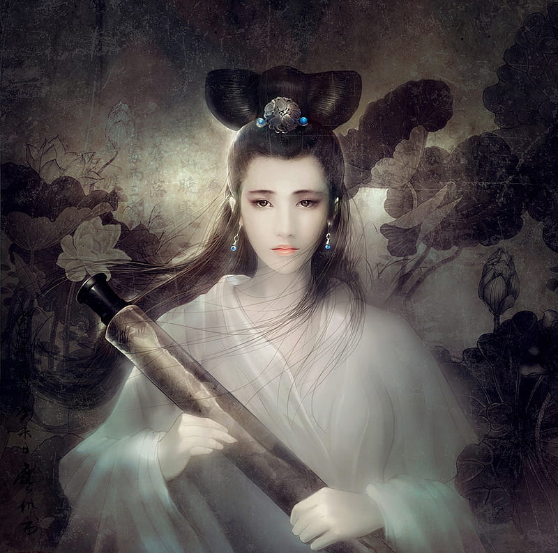 Princess, art, frumusete, fantasy, luminos, a chinese ghost story, girl, flint chen, HD wallpaper