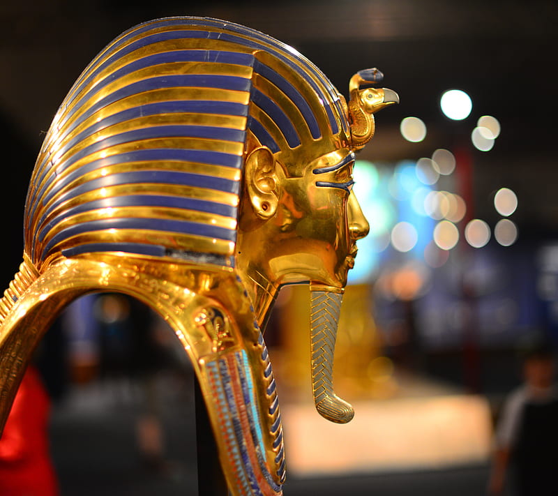 THE KING, ankh amoun, blue, effects, egyptians, gold, the ancients, tot, HD wallpaper