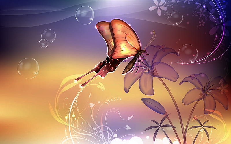 Mariposa sobre flor morada, flor, morado, mariposa, sobre, Fondo de  pantalla HD | Peakpx