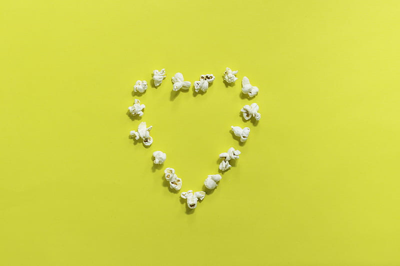 Popcorn Heart Decor, HD wallpaper