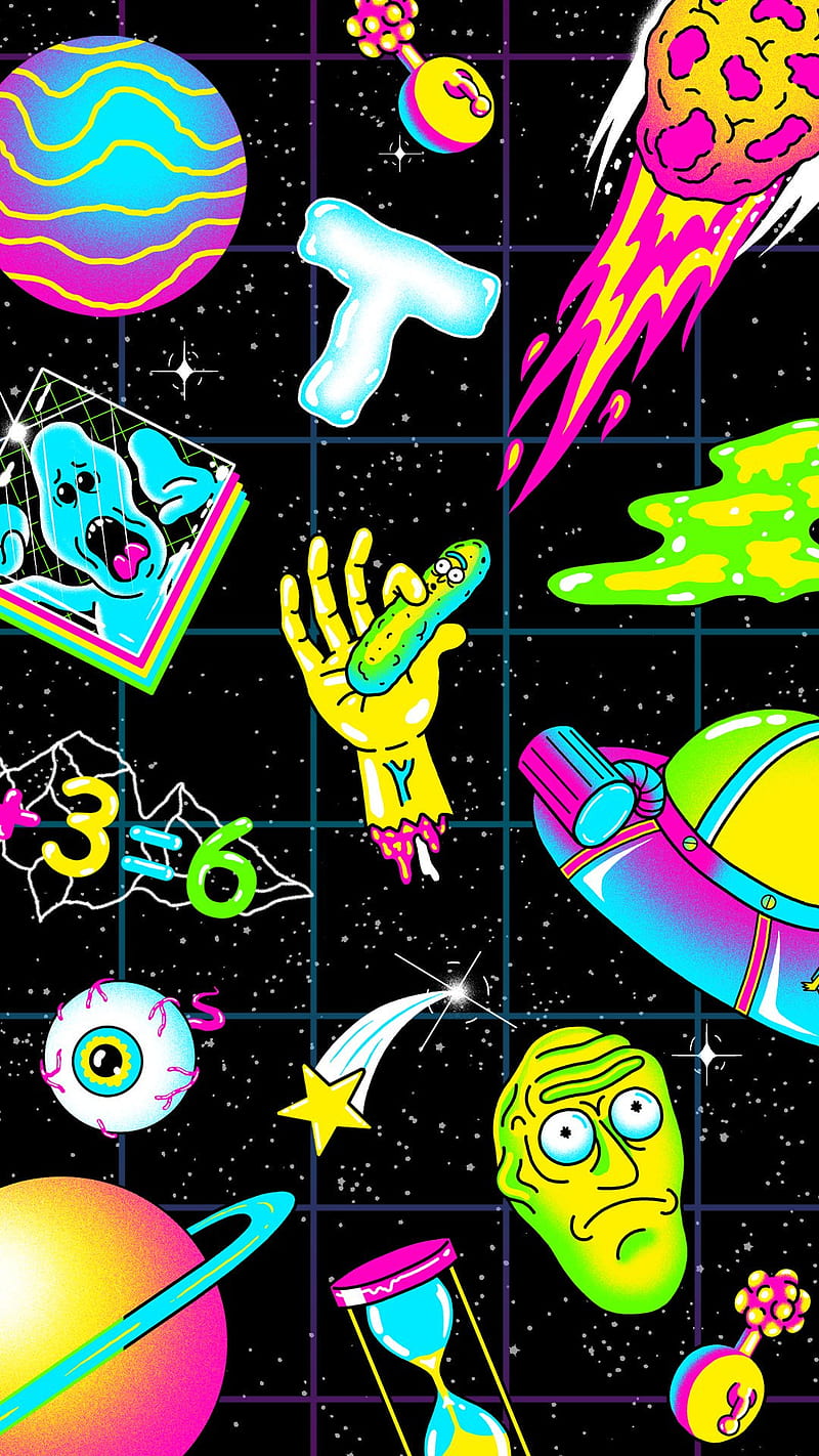 Zany Morty Smith Neon Wallpapers - Cool Cartoon Wallpapers HD