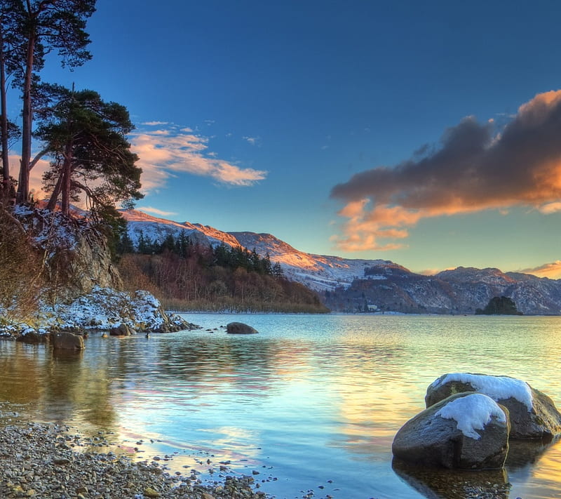 Winter-lakes, landscape, nature, HD wallpaper | Peakpx