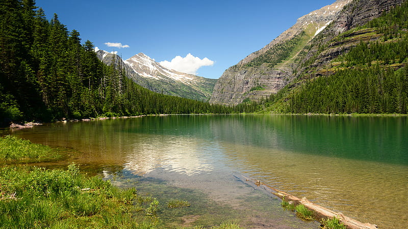 Montana Mountain Avalanche Lake Glacier National Park Lake Nature, HD wallpaper