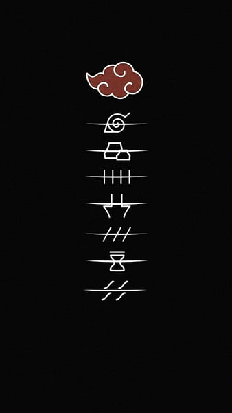 Red And Black Naruto, Akatsuki Symbol HD phone wallpaper