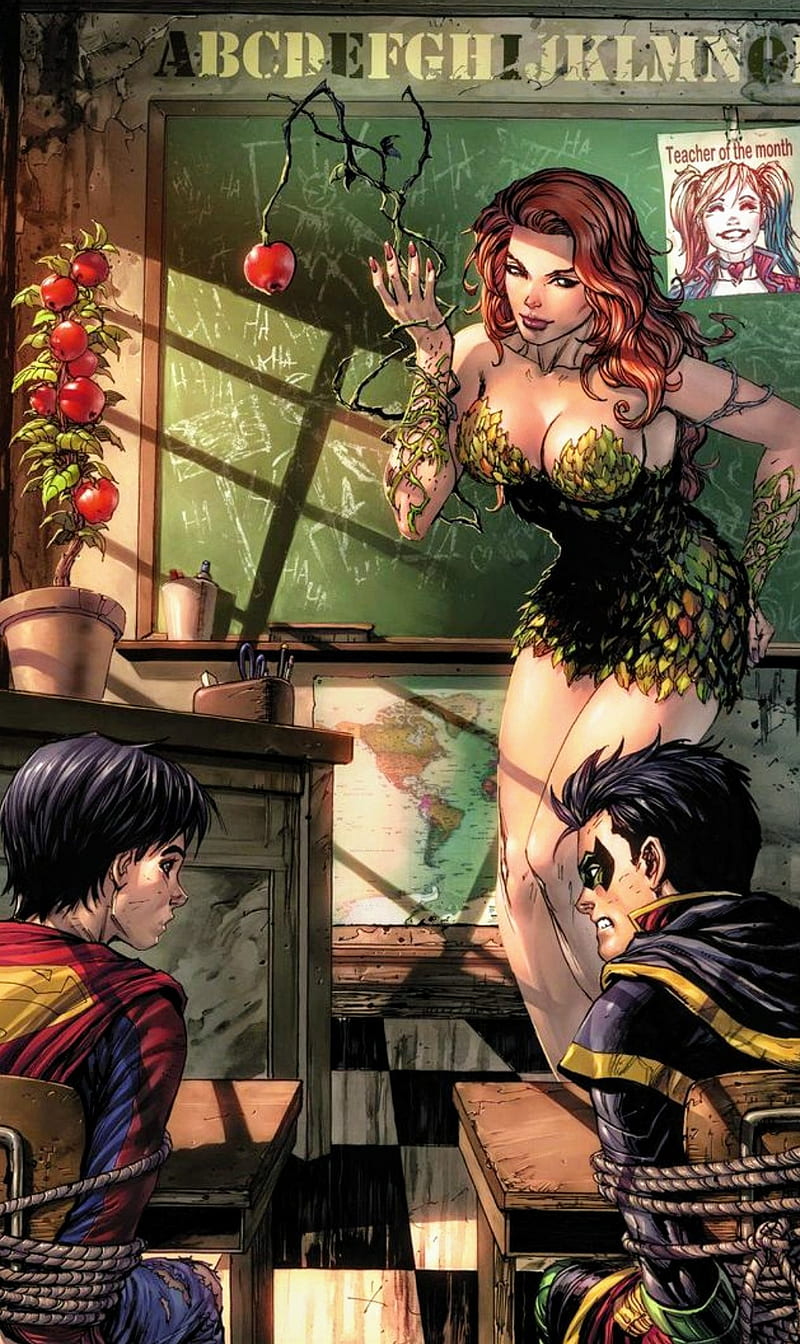 Poison Ivy Teacher, batman, dc comics, harley quinn, poison ivy, robin,  superboy, HD phone wallpaper | Peakpx