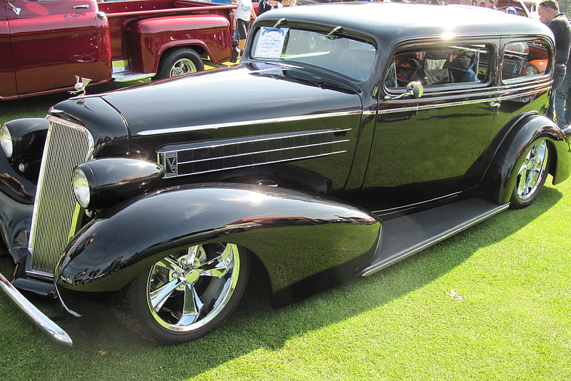 1934 Cadillac in mint condition, nickel, Cadillac, Headlights, Chrome, black, tires, graphy, HD wallpaper