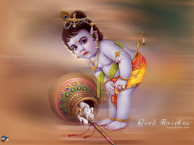 Baby Krishna (Lord Hare Krishna), krishna, hinduism, worship, lord, india,  baby, HD wallpaper | Peakpx