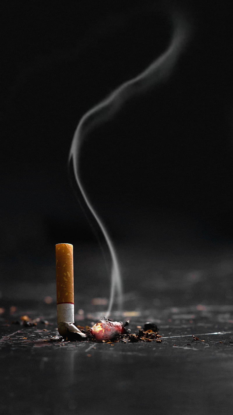 smoking cigarettes wallpaper in black