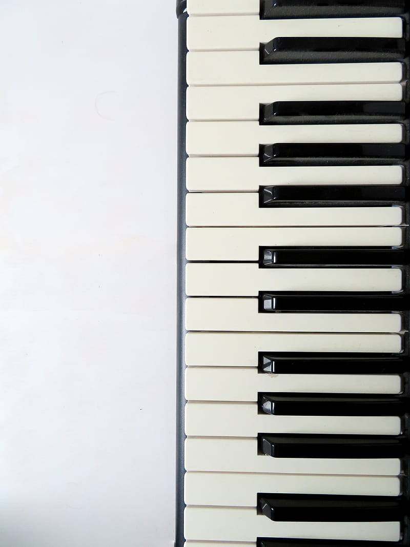 white and black piano keyboard, HD phone wallpaper