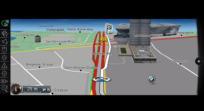 2013 BMW 7-Series New Generation Navigation System Professional 3D city models , car, HD wallpaper