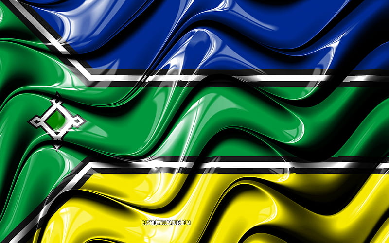 Amapa flag States of Brazil, administrative districts, Flag of Amapa, 3D art, Amapa, brazilian states, Amapa 3D flag, Brazil, South America, HD wallpaper