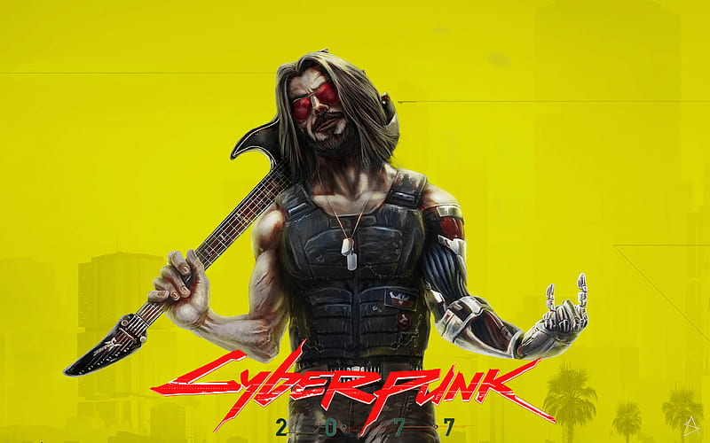 Cyberpunk 2077 Keanu Reeves Art, keanu-reeves, cyberpunk-2077, games, artstation, artwork, HD wallpaper