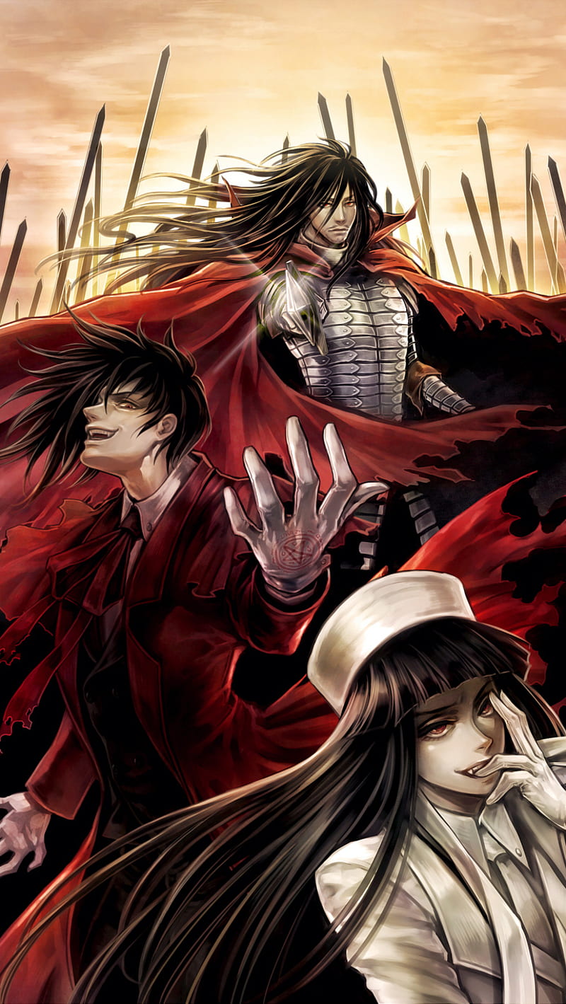 Wallpaper cross, characters, vampire, Hellsing, red eyes, pentagram,  madness, Alucard for mobile and desktop, section сёнэн, resolution  1920x1080 - download