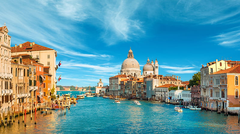 Cities, Architecture, Italy, Venice, City, Building, Dome, Grand Canal, Man Made, HD wallpaper