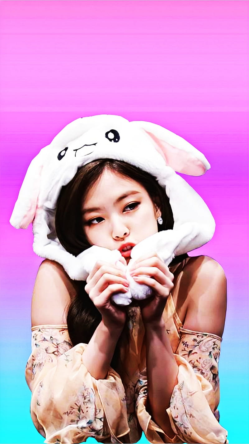 Kim Jennie Bunny, kim jennie, HD phone wallpaper