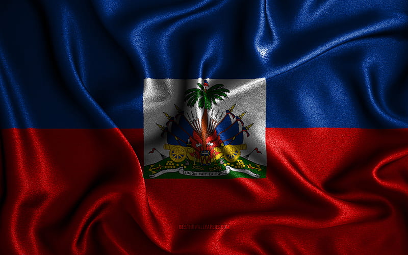 Download wallpapers Haitian flag, 4k, grunge, flag of Haiti, North America,  Haiti, national symbols, coat of arms of Haiti,…