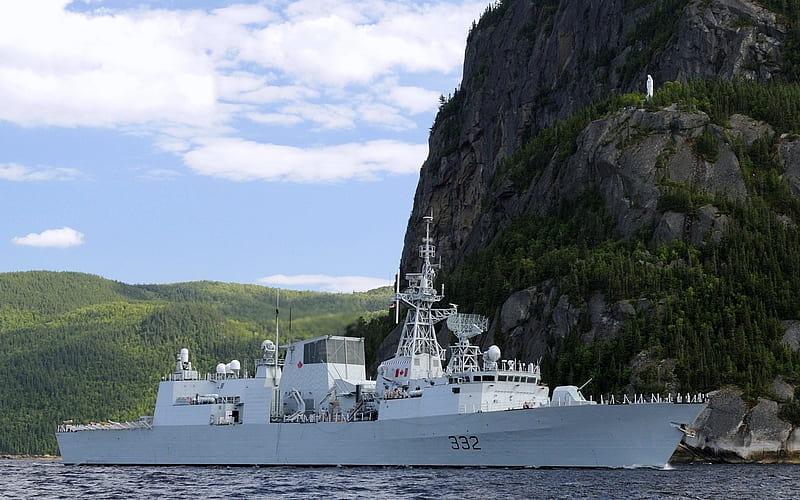HMCS Ville de Quebec, FFH332 warship, frigate, Royal Canadian Navy, Halifax-class frigate, Canada, HD wallpaper