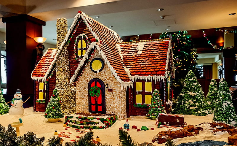 Spanish Gingerbread House, Abstract, Spanish, Gingerbread, House, grahy, HD wallpaper