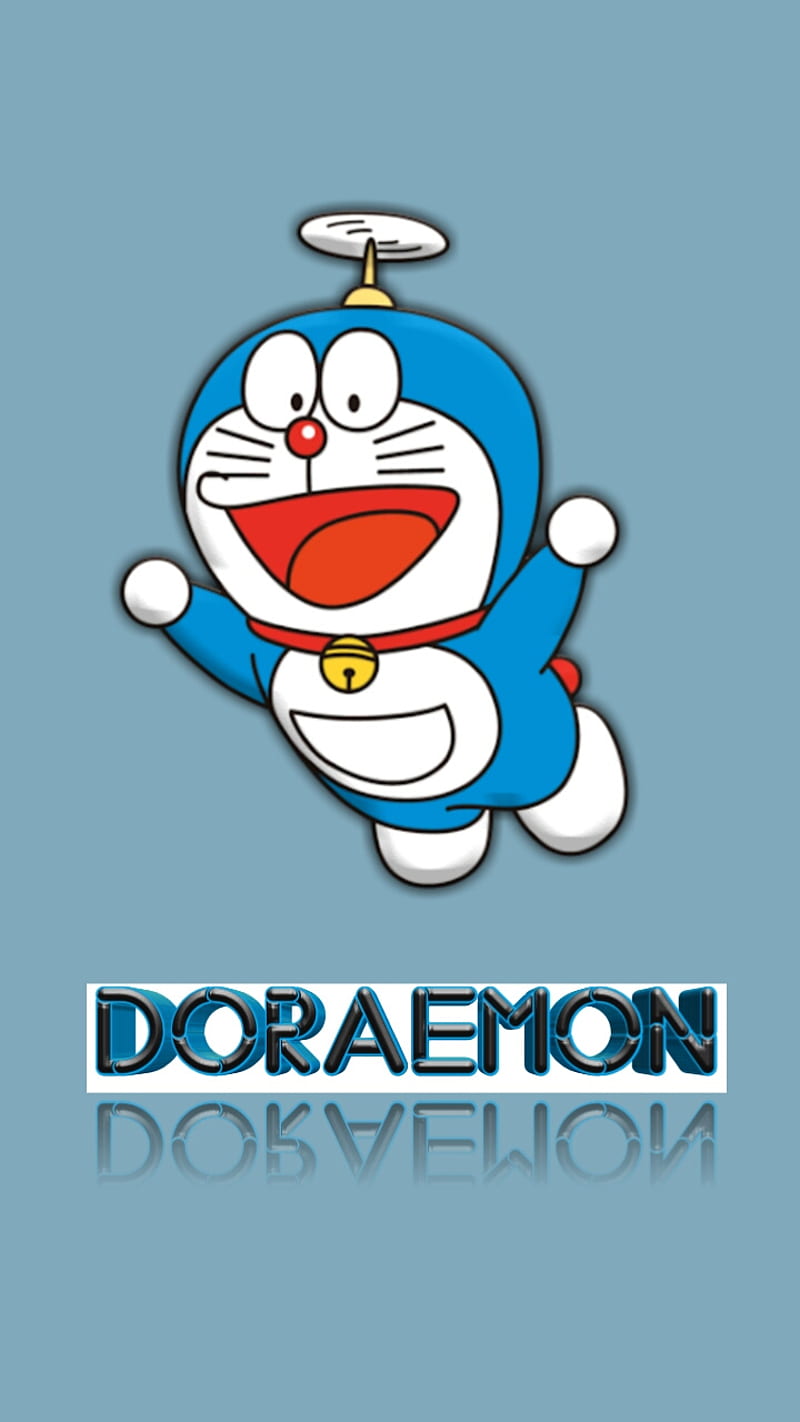 Doraemon, black, blue, cartoon, cute, happy nobita white, HD phone wallpaper