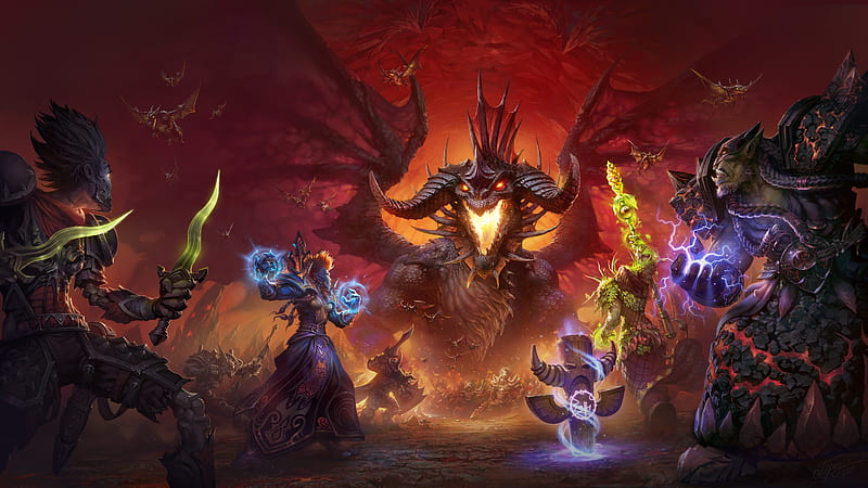 Warcraft, World Of Warcraft, Dragon, Onyxia (World of Warcraft), Orc, Shaman, HD wallpaper