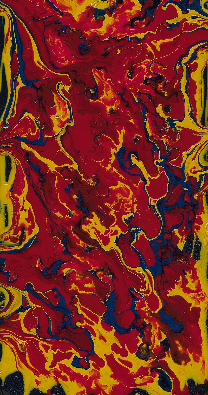 Abstract Paint, colorful, galaxy, painting, red, s8, s8plus, samsung, yellow, HD phone wallpaper
