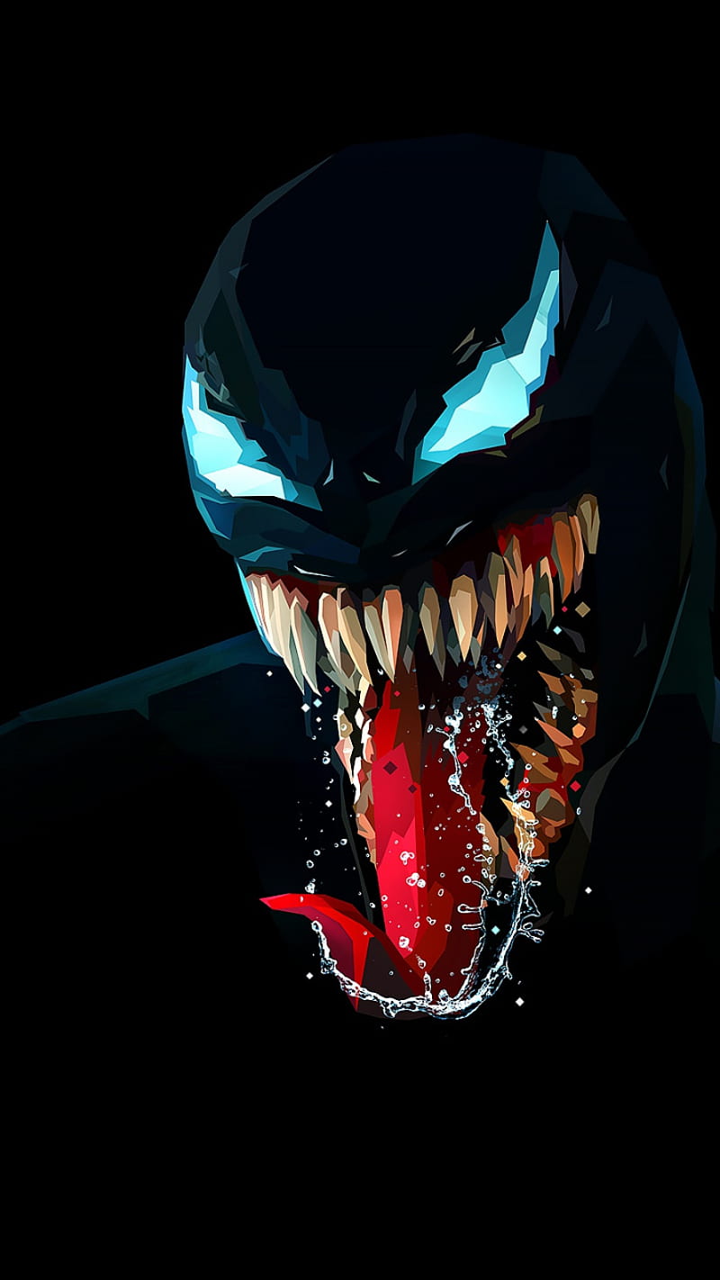 Venom Amoled, venom, amoled, cartoon, movie movies, saw, sharks, shark, HD phone wallpaper
