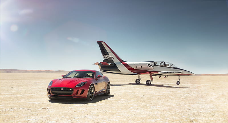 jaguar f-type r, jaguar, car, sportscar, red, HD wallpaper