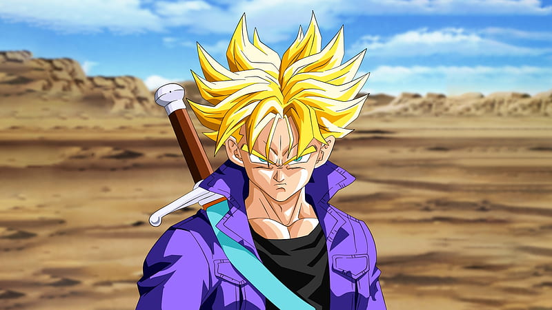 DBZ - Super Saiyan Trunks, Anime, Super Saiyan, Character, DBZ, TV Series, Legendary, Dragon Ball, Dragon Ball Z, Dragon Ball GT, Japanese, Trunks, HD wallpaper