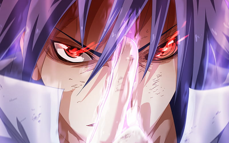 Sasuke Uchiha, close-up, manga, portrait, anime characters, Naruto, HD wallpaper