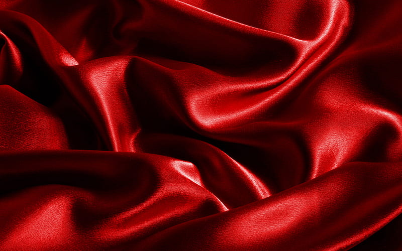 red satin background, macro, red silk texture, wavy fabric texture, silk, red satin, fabric textures, satin, silk textures, red fabric texture, red satin texture, red fabric background, HD wallpaper