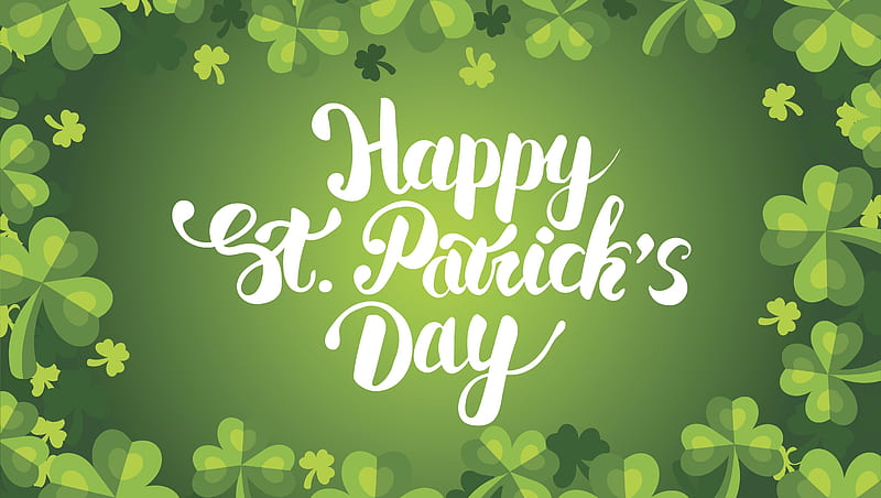 Saint Patricks Day, clover, green, ireland, st patricks day, white, HD wallpaper