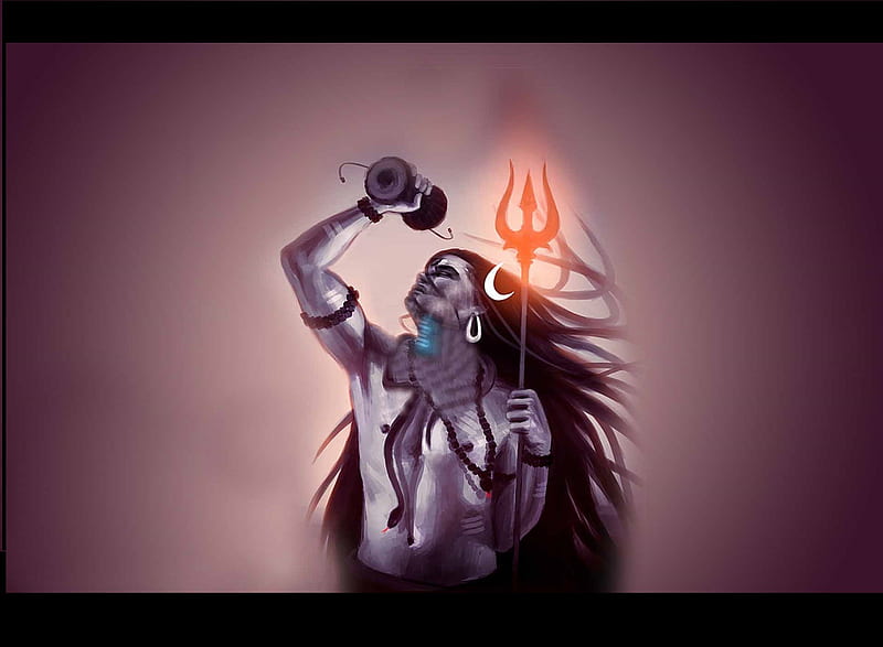 Lord Shiva, spiritual, trishul, HD wallpaper