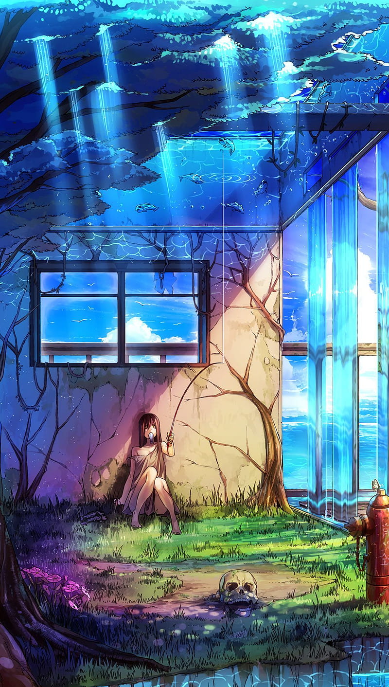 Anime, Original, Boy, Fish, Water, HD wallpaper | Peakpx