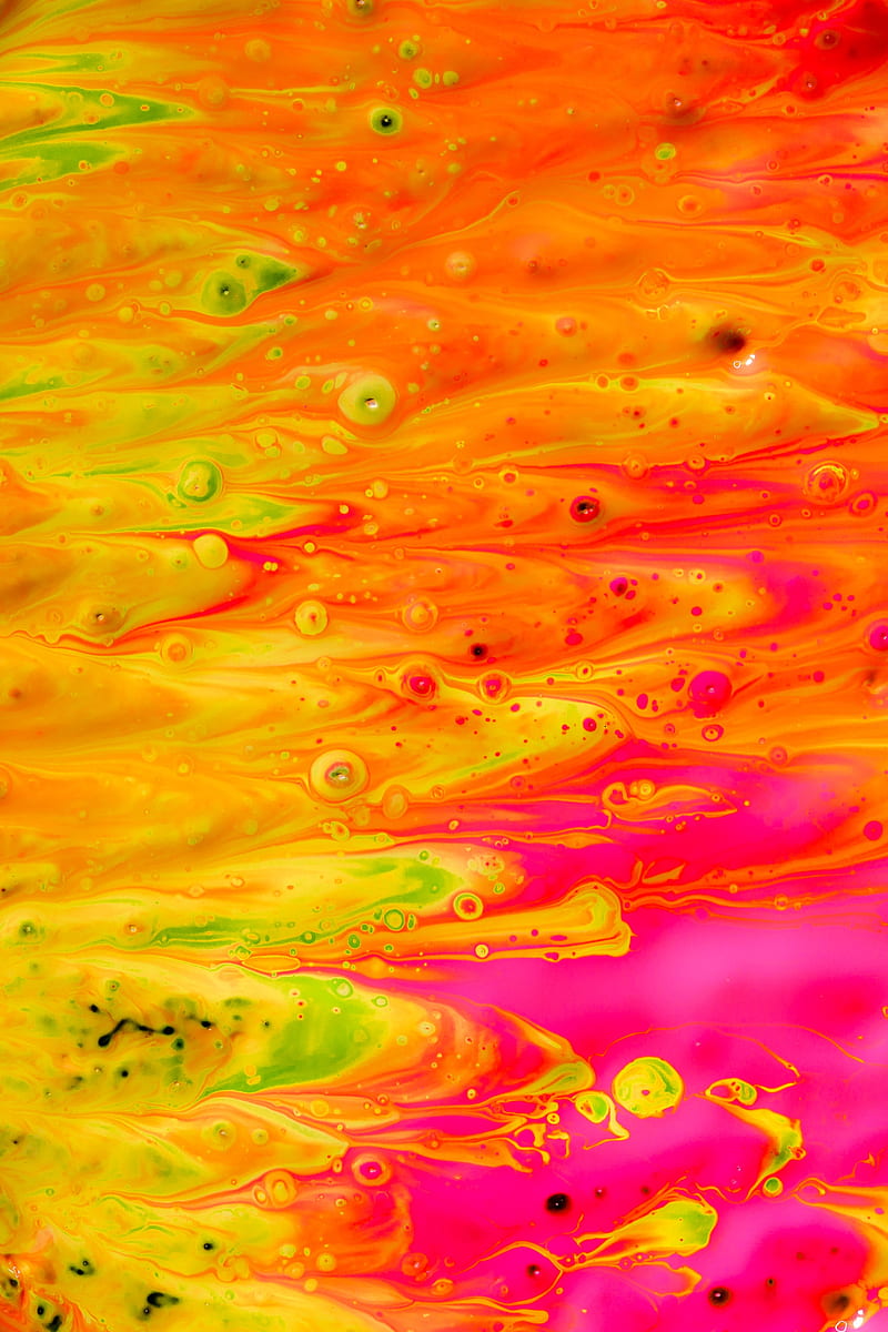 liquid, paint, stains, distortion, multicolored, HD phone wallpaper