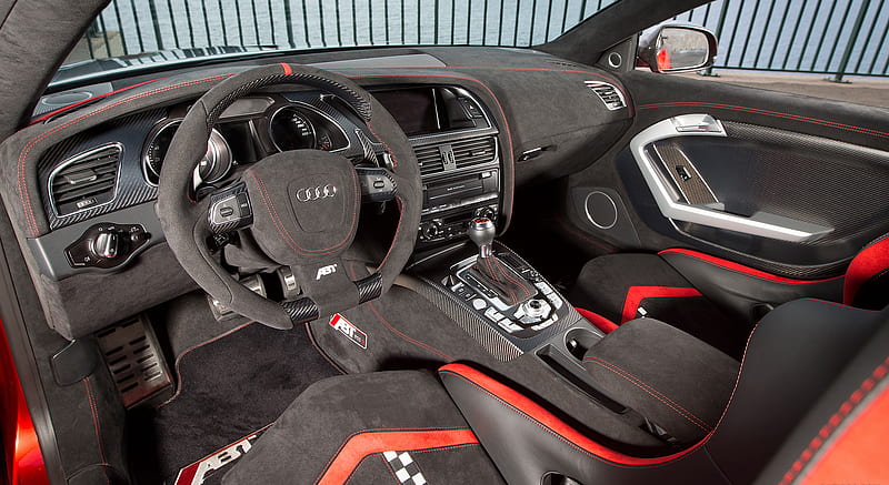 2013 ABT Audi RS5-R Coupe Red - Interior , car, HD wallpaper