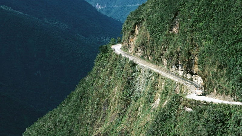 North Yungas Road-Bolivia, amazing, nature, road, mountains, HD wallpaper