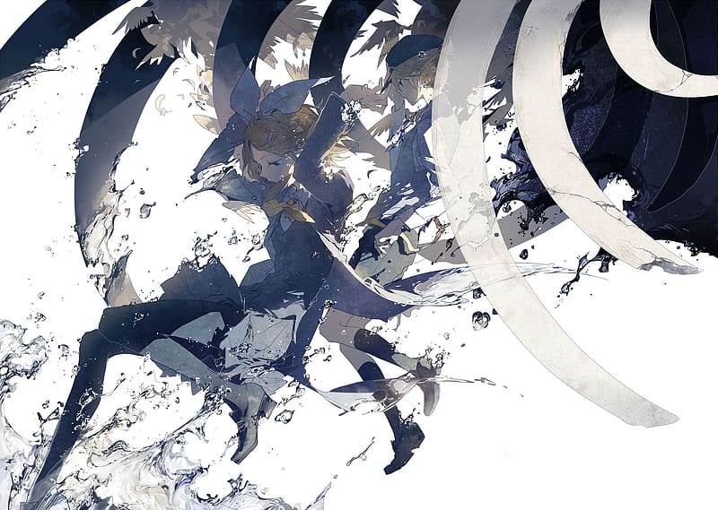 Anime, Water, Vocaloid, Rin Kagamine, Len Kagamine, HD wallpaper